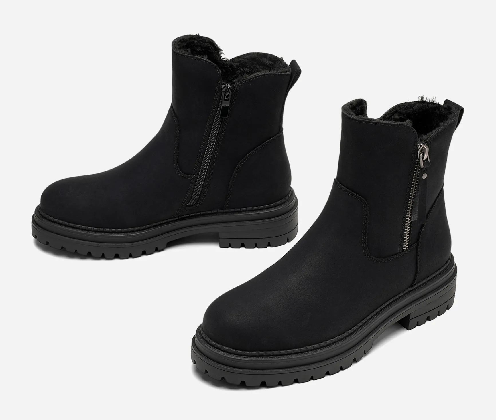 CLOU, Varmfodrade boots med dragkedja